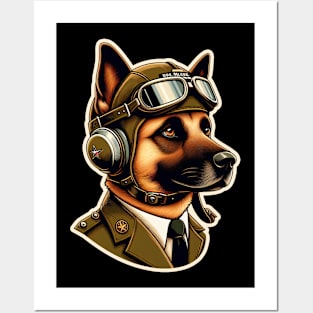 Belgian Malinois Pilot Posters and Art